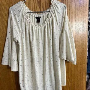 Multiples PXL eyelet shirt